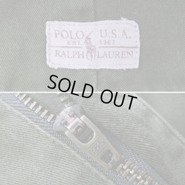 画像4: 90's Polo Ralph Lauren 2タック チノトラウザー “OLIVE / W32 L32” (4)