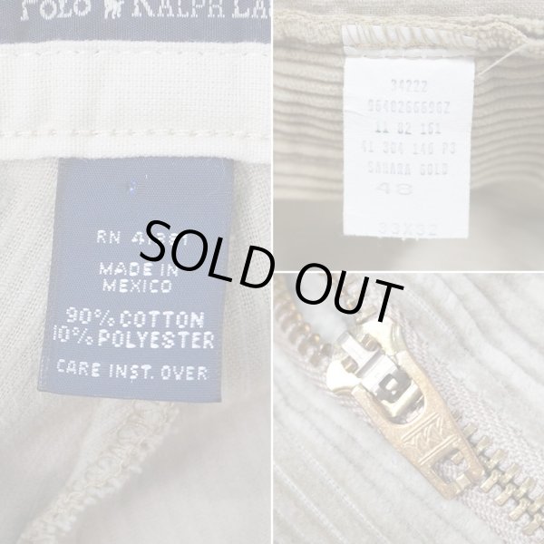 画像4: 90's Polo Ralph Lauren 2タック 太畝コーデュロイトラウザー "ANDREW PANT / W33 L32" (4)