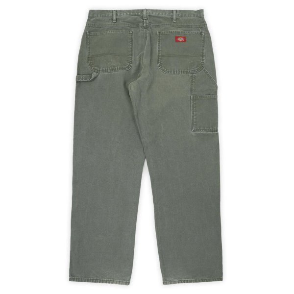 画像2: 00's Dickies ダックペインターパンツ "MOS GREEN / W36 L32" (2)