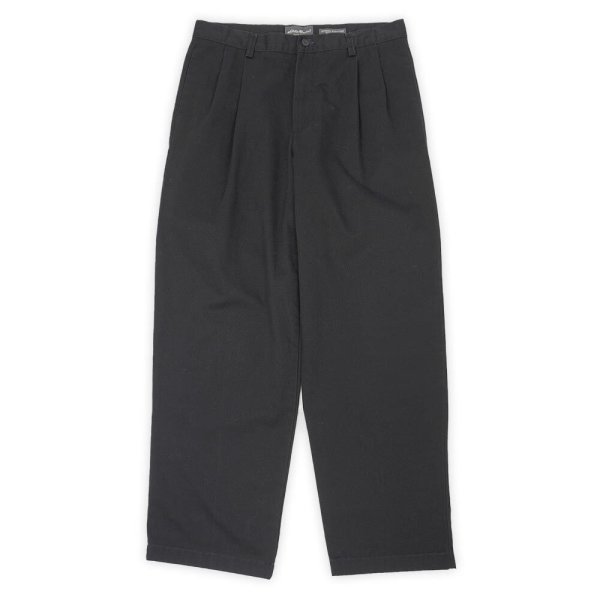 画像1: 00's Eddie Bauer 2タック チノトラウザー "BLACK / W33 L30" (1)