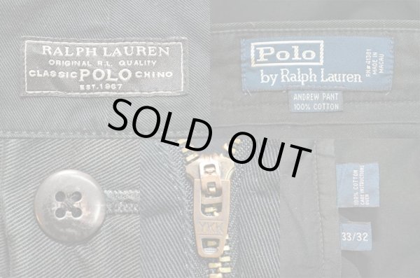 画像3: POLO Ralph Lauren 2タック チノトラウザー “ANDREW PANT / BLACK” (3)