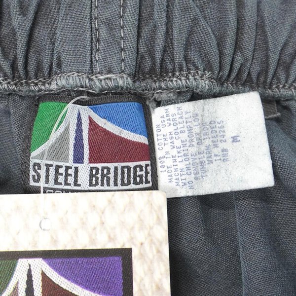 画像3: 90's STEEL BRIDGE カラーシャンブレー ショーツ "BLUE GRAY / MADE IN USA / DEADSTOCK" (3)