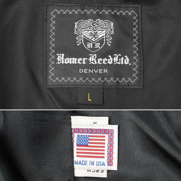 画像2: 00's Homer Reed レザースポーツジャケット "MADE IN USA" (2)
