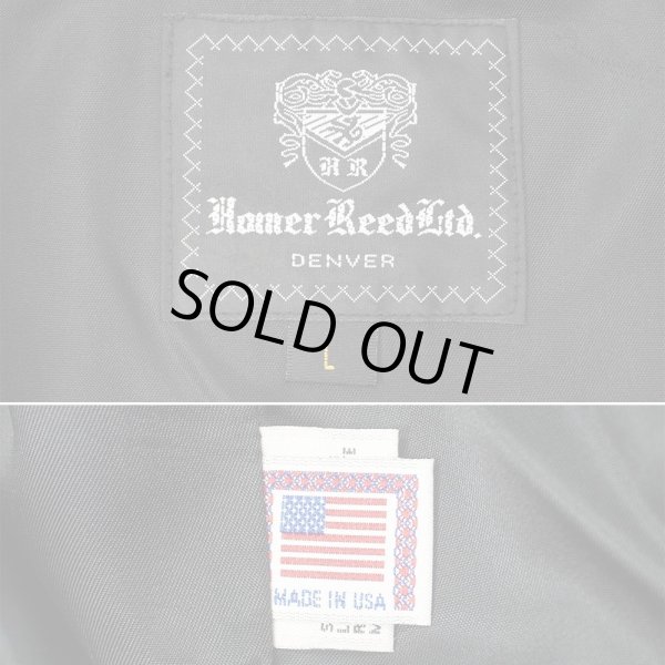 画像2: 00's Homer Reed レザースポーツジャケット "MADE IN USA" (2)