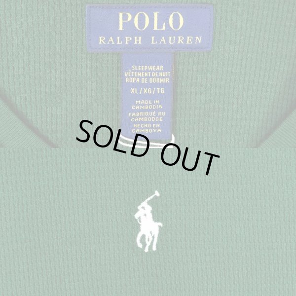 画像2: 00's Polo Ralph Lauren L/S サーマル "GREEN / DEADSTOCK" (2)