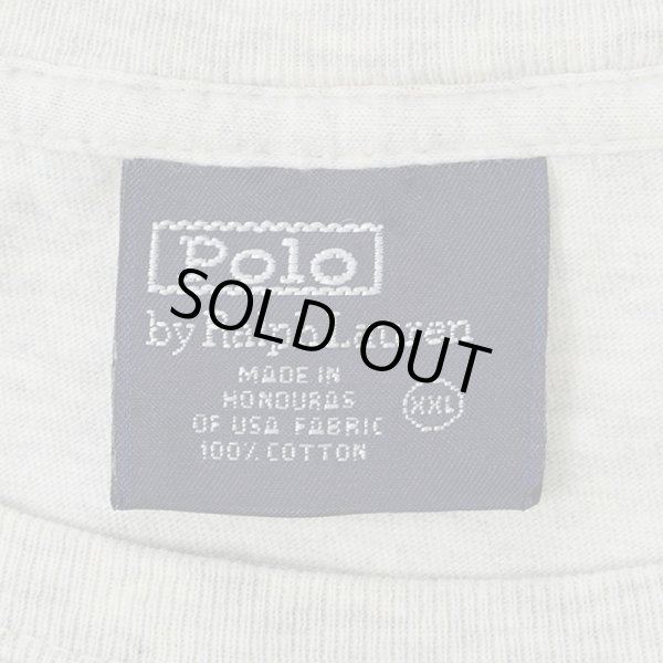 画像2: 90's Polo Ralph Lauren ロゴ刺繍 Tシャツ "OATMEAL" (2)