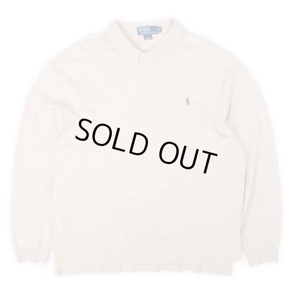 画像1: 00's Polo Ralph Lauren L/S ポロシャツ "BEIGE" (1)