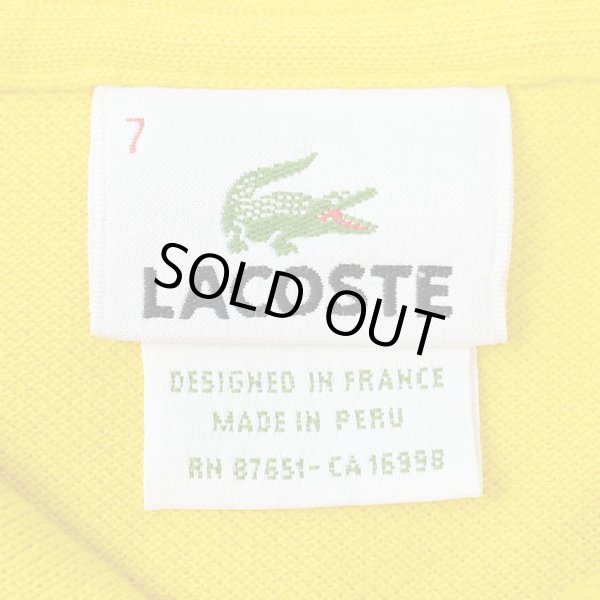 画像2: 90-00's LACOSTE ポロシャツ “DESIGNED IN FRANCE / YELLOW” (2)