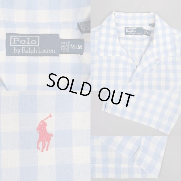 画像3: 00's Polo Ralph Lauren S/S ギンガムチェック柄 オープンカラーシャツ (3)