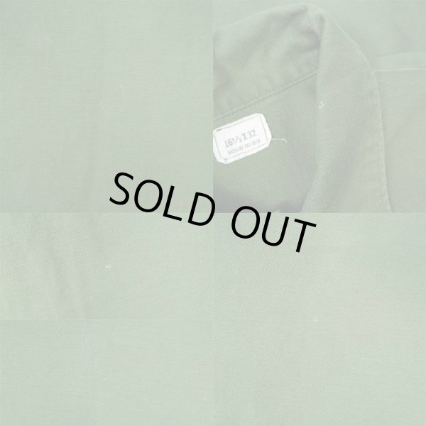 画像4: 70's US.ARMY コットンサテン ユーティリティーシャツ "16 1/2×32" (4)