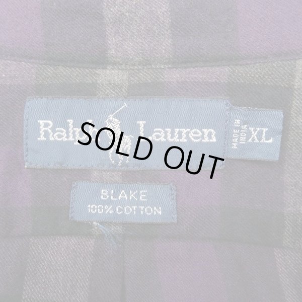 画像2: 90's Polo Ralph Lauren ボタンダウンシャツ "BLACK / BLAKE" (2)