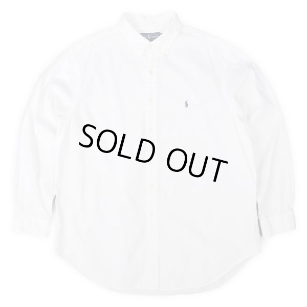 画像1: 00's Polo Ralph Lauren ボタンダウンシャツ "WHITE / CLASSIC FIT" (1)