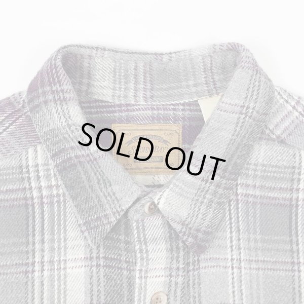画像3: 90's ST.JOHN'S BAY ヘビーネルシャツ "MADE IN USA / GRAY Plaid" (3)