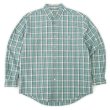 画像1: 90's Eddie Bauer ボタンダウンシャツ "白タグ / Mint Green Plaid" (1)