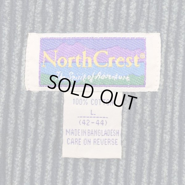 画像2: 90's North Crest 太畝コーデュロイ ワークシャツ (2)