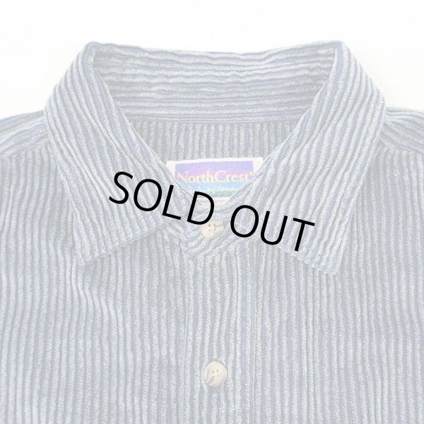 画像3: 90's North Crest 太畝コーデュロイ ワークシャツ (3)