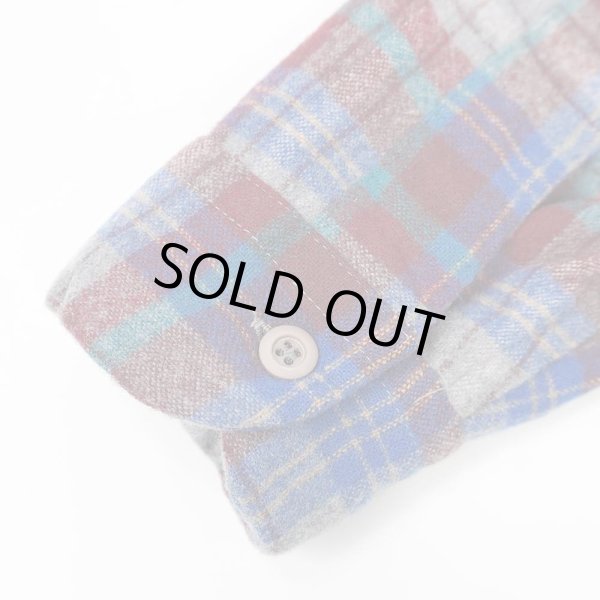 画像4: 70's Pendleton オープンカラー ウールシャツ "MADE IN USA / Burgundy Plaid" (4)