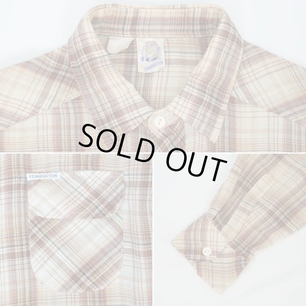 画像3: 80's KENNINGTON オンブレチェック柄 ウエスタンシャツ (3)