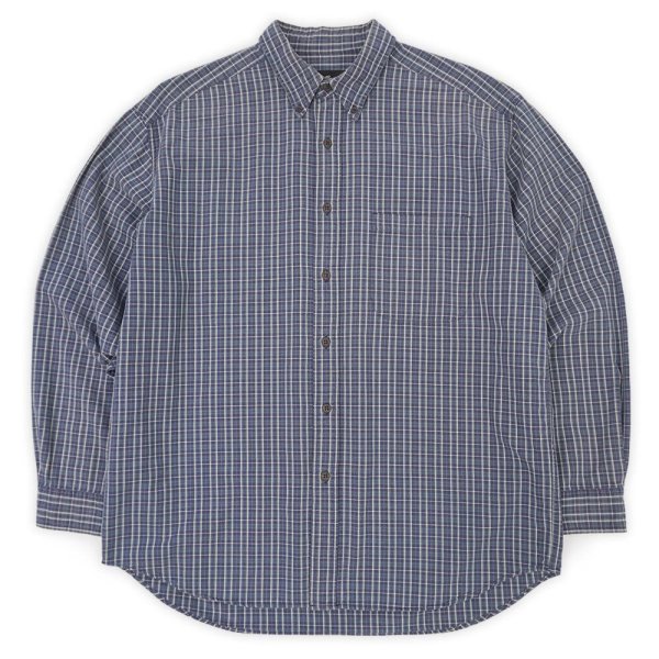 画像1: 00's Eddie Bauer ボタンダウンシャツ “Navy Plaid” (1)