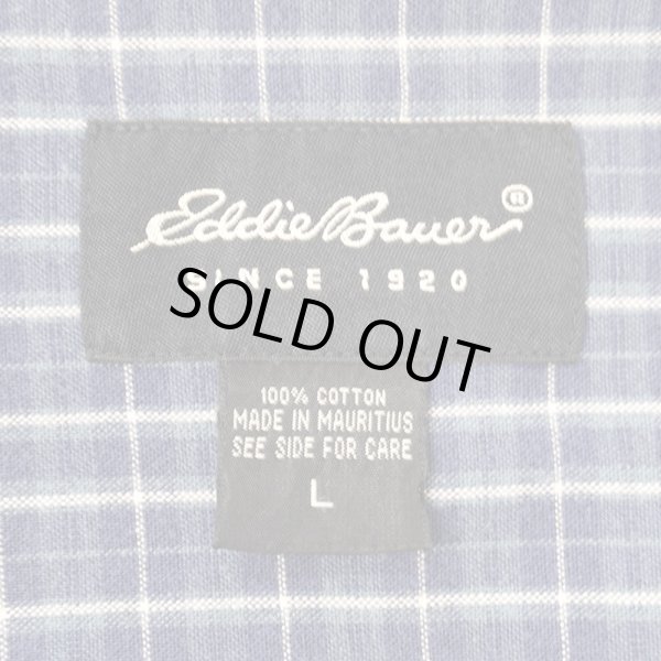 画像2: 00's Eddie Bauer ボタンダウンシャツ “Navy Plaid” (2)