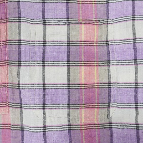 画像4: 80's NORMAN インディアマドラス プルオーバーシャツ (4)