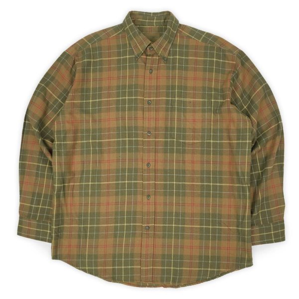 画像1: 90-00's ST JOHN'S BAY フランネル ボタンダウンシャツ "DEADSTOCK / Brown Plaid" (1)
