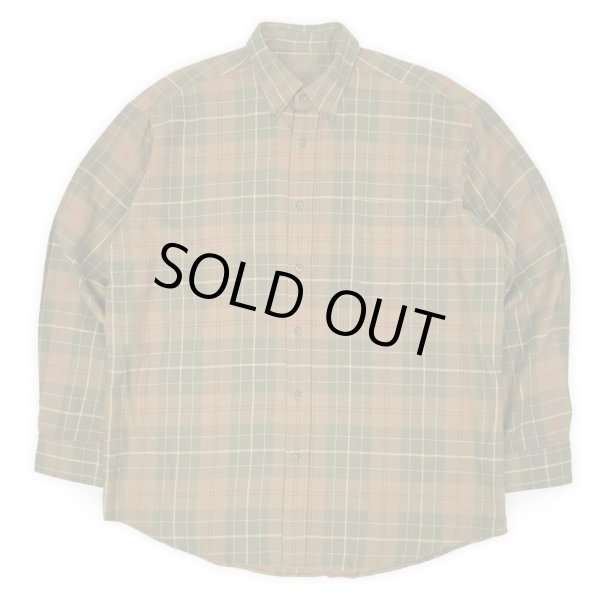 画像1: 90-00's ST JOHN'S BAY フランネル ボタンダウンシャツ "DEADSTOCK / Brown Plaid" (1)
