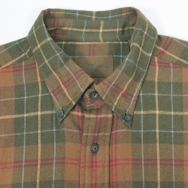画像3: 90-00's ST JOHN'S BAY フランネル ボタンダウンシャツ "DEADSTOCK / Brown Plaid" (3)