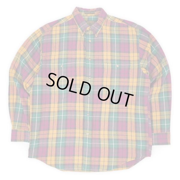 画像1: 90's Eddie Bauer フランネル ボタンダウンシャツ “Bainbridge Flannel” (1)