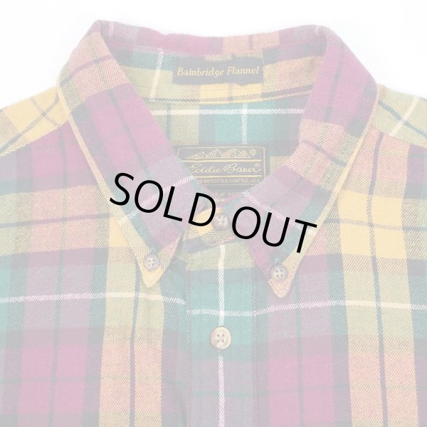 画像3: 90's Eddie Bauer フランネル ボタンダウンシャツ “Bainbridge Flannel” (3)
