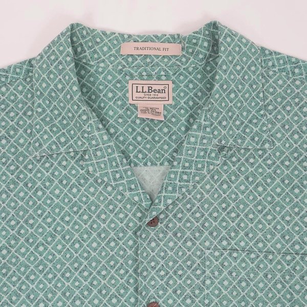 画像3: 00's L.L.Bean S/S 総柄 オープンカラーシャツ 【3】 (3)