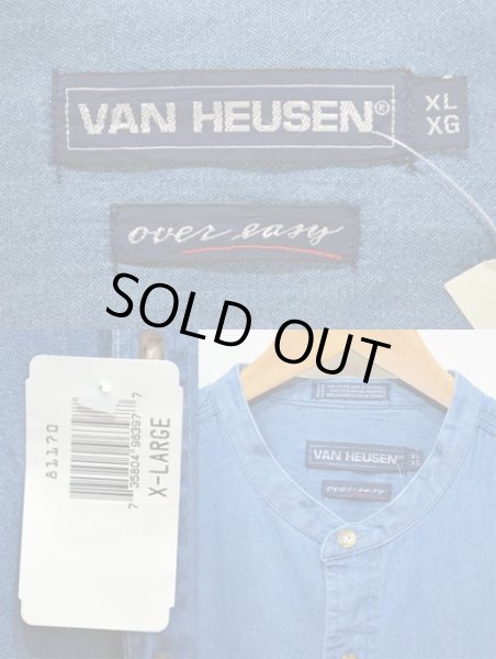 画像3: 90's VAN HEUSEN S/S デニムバンドカラーシャツ “DEADSTOCK” (3)