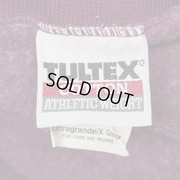 画像2: 90's TULTEX タートルネック ブランクスウェット "BURGUNDY / MADE IN USA" (2)