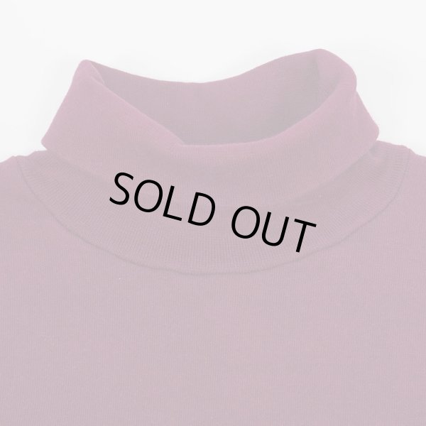 画像3: 90's TULTEX タートルネック ブランクスウェット "BURGUNDY / MADE IN USA" (3)