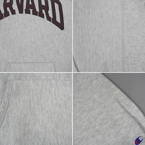 画像4: 90's Champion リバースウィーブ パーカー "MADE IN USA / HARVARD / WATER PRINT" (4)