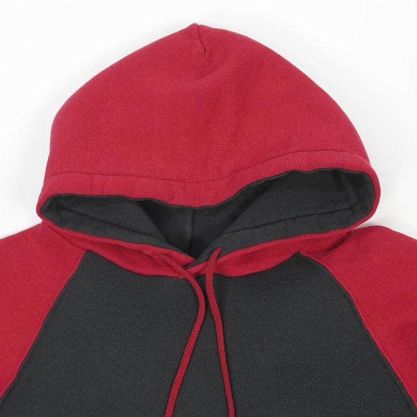 画像3: 90-00's RUSSELL バイカラー スウェットパーカー “BLACK × RED” (3)