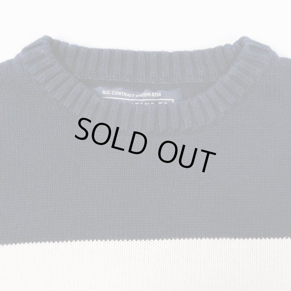 画像4: 00's NAUTICA JEANS ワイドボーダー柄 コットンニット (4)