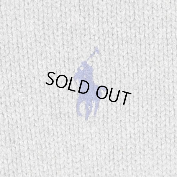 画像3: 90's Polo Ralph Lauren コットンニット “GRAY” (3)