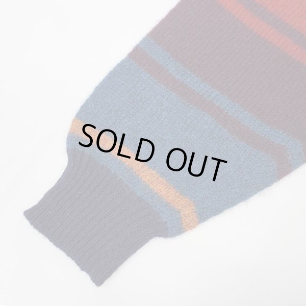 画像4: 90's JANTZEN マルチボーダー柄 ウールニット (4)