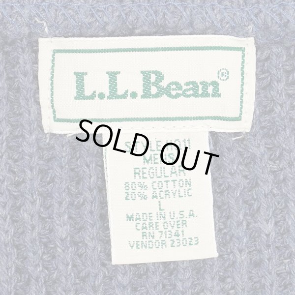 画像2: 90's L.L.Bean ヘンリーネック コットンニット "MADE IN USA" (2)