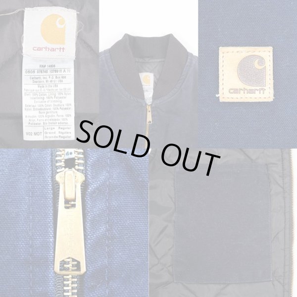 画像3: 00's Carhartt ダックベスト “NAVY / MADE IN USA” (3)