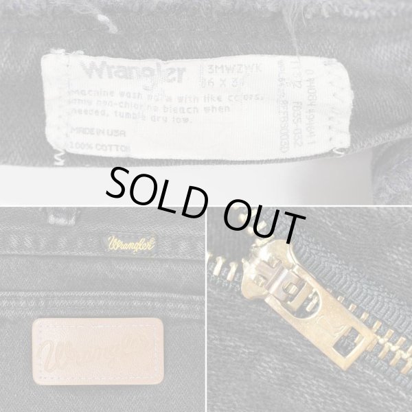 画像3: 90's Wrangler 13MWZWK ブラックデニムパンツ "MADE IN USA / W36 L32" (3)
