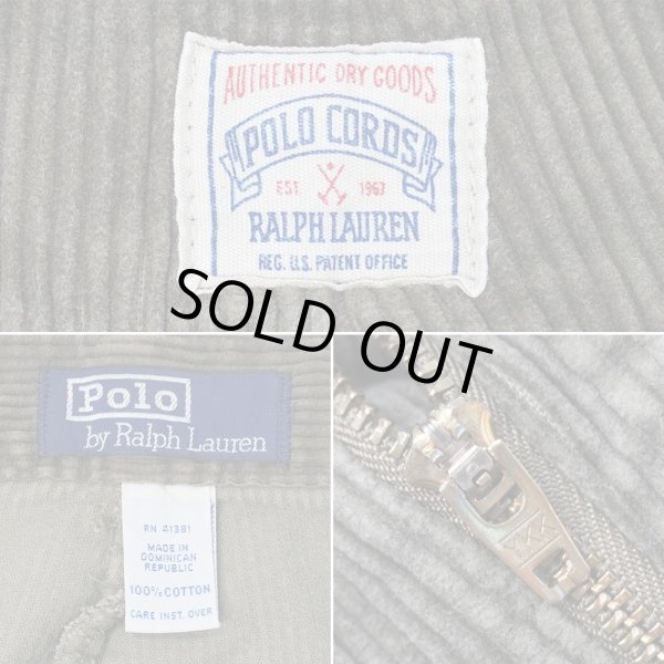 画像3: 90's Polo Ralph Lauren 2タック 太畝コーデュロイトラウザー "初期タグ / W34 L30" (3)