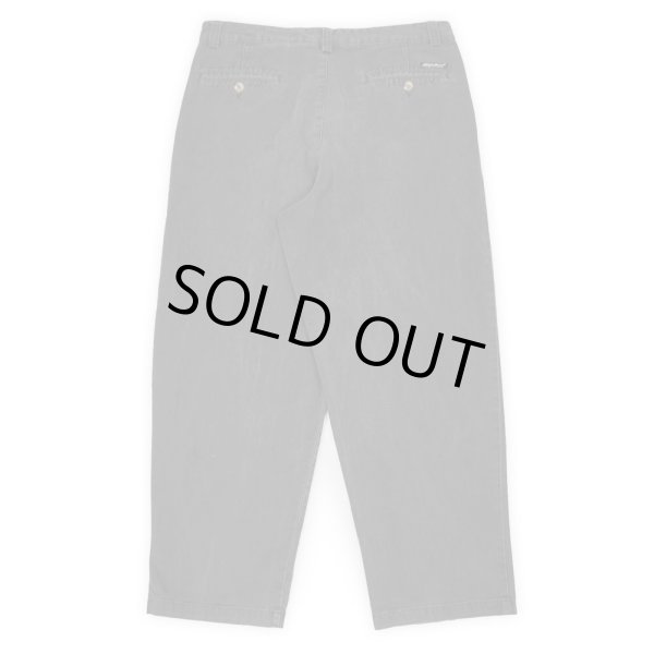 画像2: 00's Eddie Bauer 2タック チノトラウザー "FADE BLACK / W34 L30" (2)