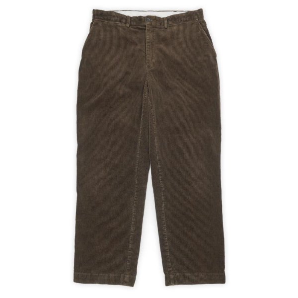 画像1: 00's Polo Ralph Lauren ノータック 太畝コーデュロイトラウザー "DARK BROWN / W34 L30" (1)