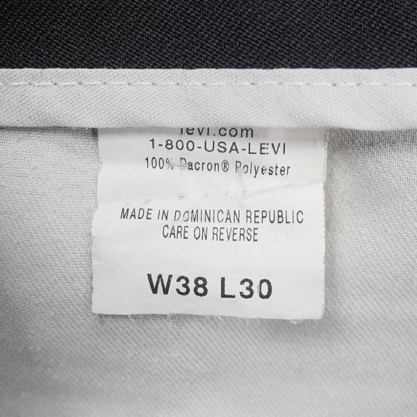 画像4: 00's Levi's アクションスラックス "BLACK / W38 L30" (4)