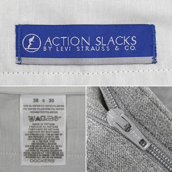 画像3: 00's Levi's アクションスラックス "HEATHER GRAY / W38 L30" (3)