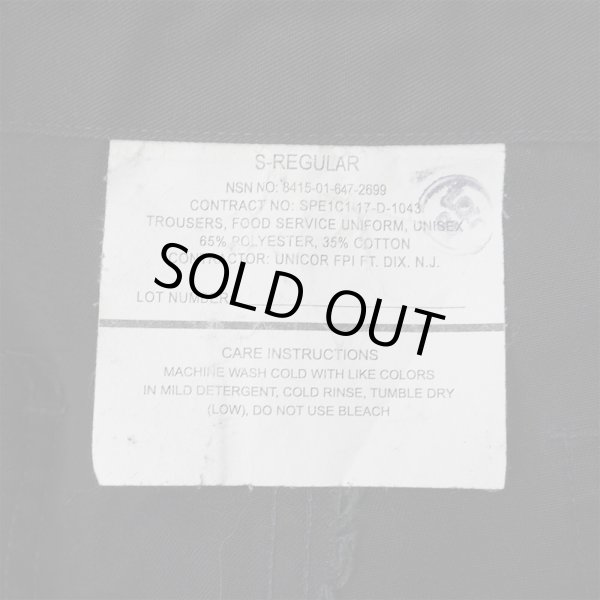 画像3: 00's US.Armed Forces Food Service Uniform Trousers "S-REG / BLACK" (3)