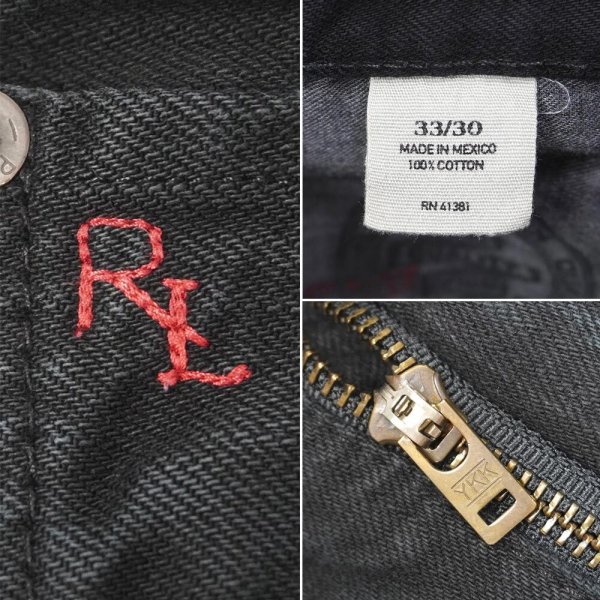 画像4: 00's Polo Ralph Lauren ブラックデニムパンツ "W33 L30" (4)