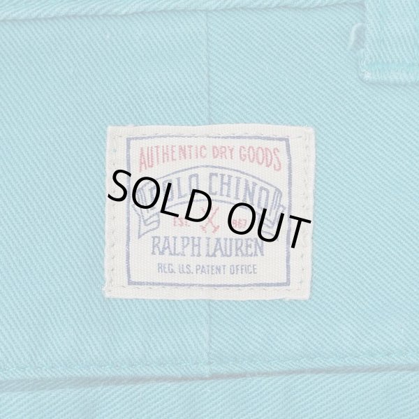 画像3: 90's Polo Ralph Lauren 2タック チノショーツ "SEA GREEN" (3)